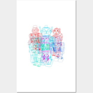Robot overload Posters and Art